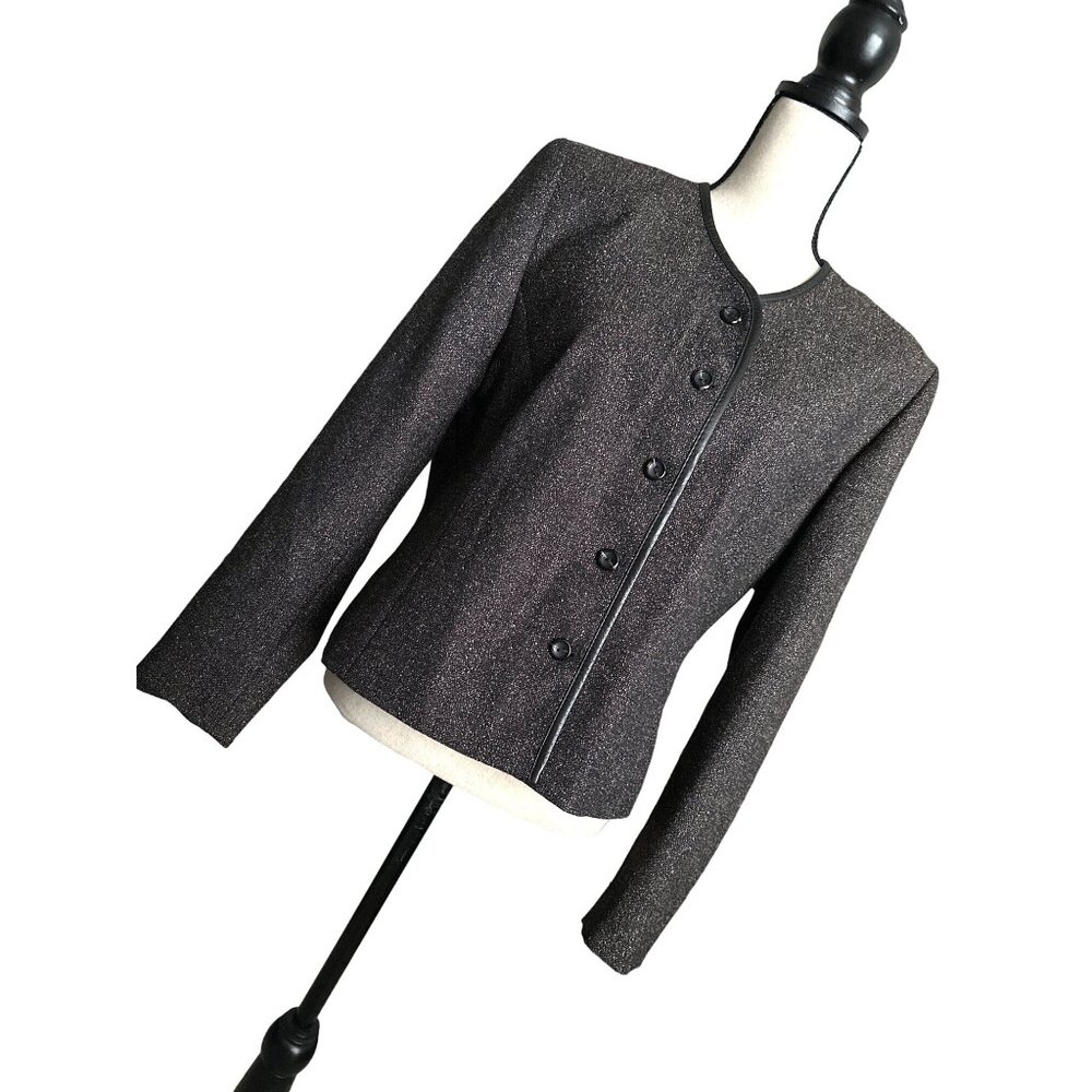 Pendleton Brownish Black Blazer With Button Detail - image 3